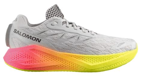Salomon Aero Glide 4 Gradient Laufschuhe für Herren, grau/gelb/rosa