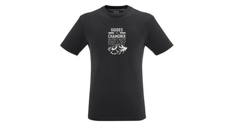 Camiseta millet compagnie des guides chamonix logo noir homme