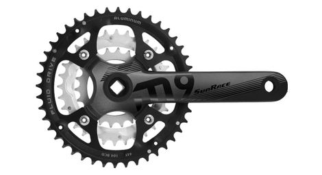 Sunrace pedalier fcm914 aluminium 9 vitesses 175mm 44 32 22t axe carre
