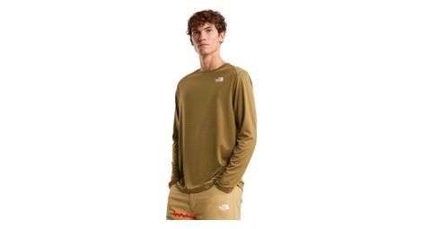 Camiseta técnica de manga larga The North Face Shadow, color caqui, para hombre