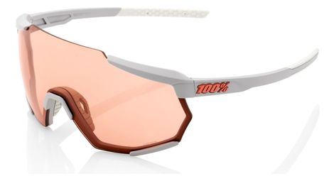 Lunettes 100 racetrap soft tact gris miroir rouge corail