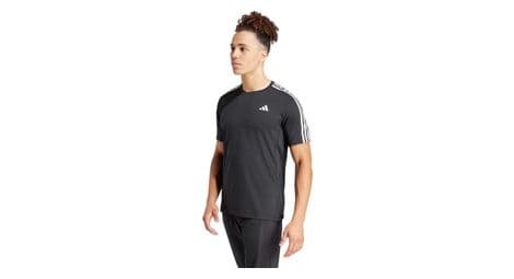 T-shirt adidas own the run 3 bandes noir homme