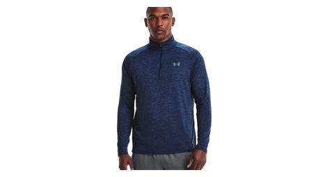 Haut manches longues 1 2 zip under armour tech 2 0 bleu homme