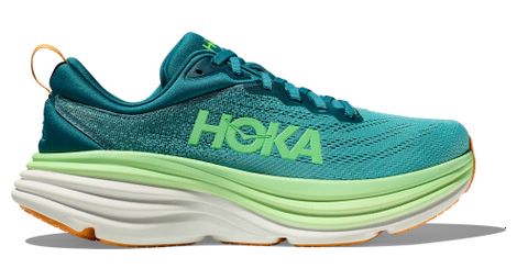 Chaussures de Running Hoka Bondi 8 Bleu Vert