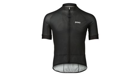 Poc maillot manches courtes essential road logo noir blanc homme s