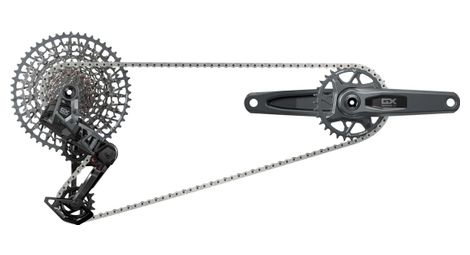 sram gx t type eagle axs d2 dub wide 32 tooth 12 speed chainring set with guards black without cassette