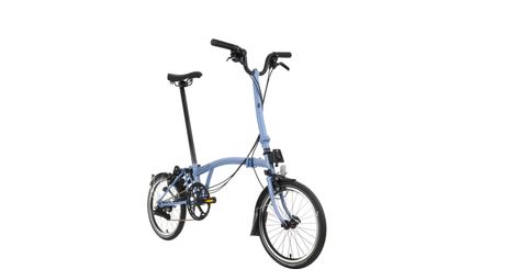 Vélo Pliant Brompton C-Line 6 Vitesses Guidon Haut Cloud Blue