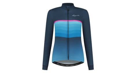 Maillot manches longues velo rogelli impress ii - femme - bleu/rose