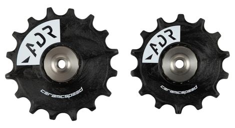 Paire de Galets Ceramicspeed Alpha pour Sram XPLR E1, XXSL/XX/X0 Noir