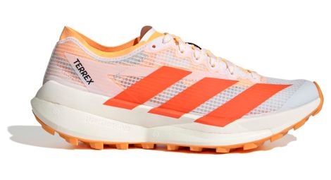 adidas terrex agravic speed 2 trail running shoes white orange women s