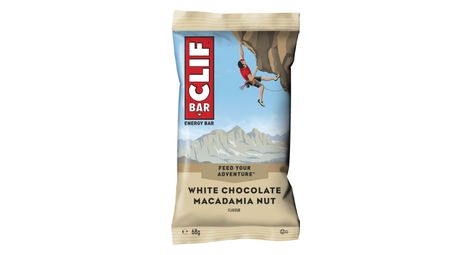 Barre energetique clif bar chocolat blanc noix de macadamia 68g