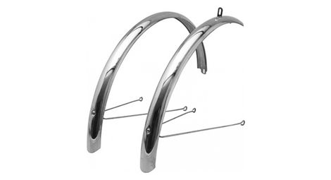 Garde boue city-vtc tringles 28  p2r inox argent 50mm (paire) livre avec jeu de tringles