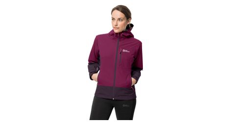 Veste impermeable femme jack wolfskin eagle peak 2l violet