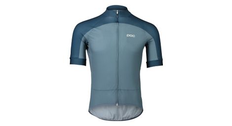 Poc essential road logo short sleeve jersey blue