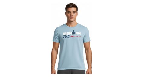 T-shirt manches courtes ironman 70.3 elsinore bleu ciel homme