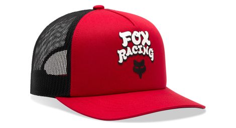 Casquette fox trucker racewear mesh rouge