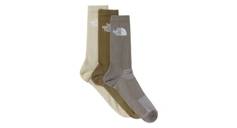 Calcetines The North Face Multi Sport Gris/Verde/Beige (3 pares)
