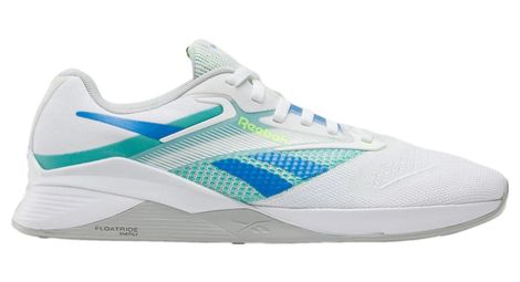 Reebok nano x4 scarpe da allenamento incrociato bianco / blu / verde