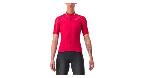 Maillot castelli pezzi de manga corta para mujer rojo