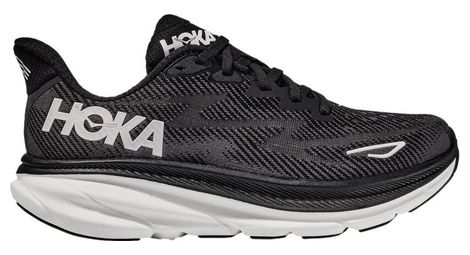 Chaussures de Running Femme Hoka Clifton 9 Wide Noir Blanc