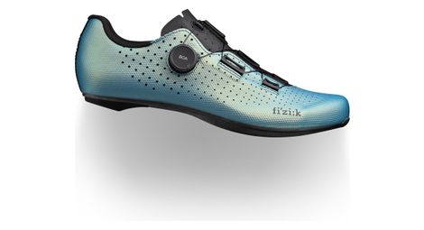 Produit reconditionné - chaussures route fizik tempo decos carbone bleu irisé