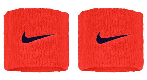 Muñequeras nike swoosh esponja roja