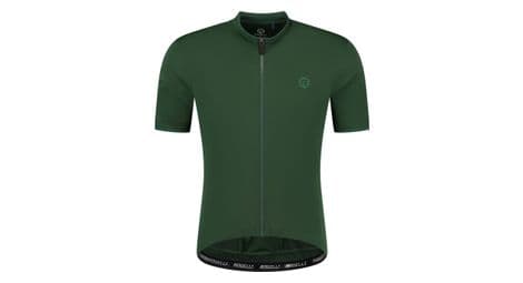 Maillot manches courtes rogelli essential vert homme