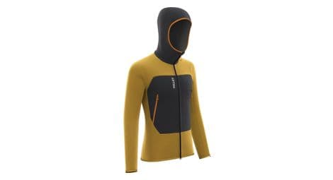 Millet fusion grid hooded fleece yellow