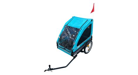 Remorque pour chien bleue – avec réflecteurs – 30 kg