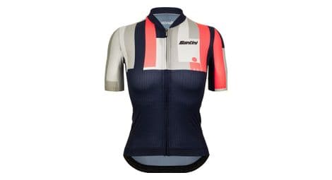 Santini x ironman aahonoui women's short sleeve jersey blue/pink