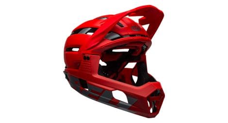 Casque avec mentonniere amovible bell super air r mips rouge