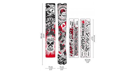 Sticker de cadre dyedbro chainsaw noir/rouge