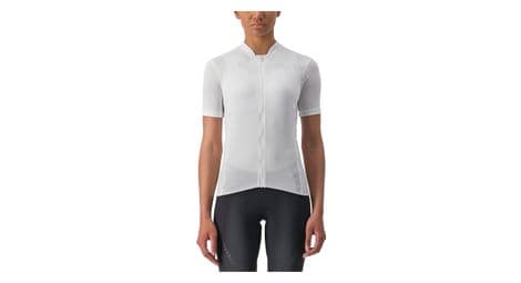 Maillot de manga corta castelli anima 4 blanco marfil para mujer