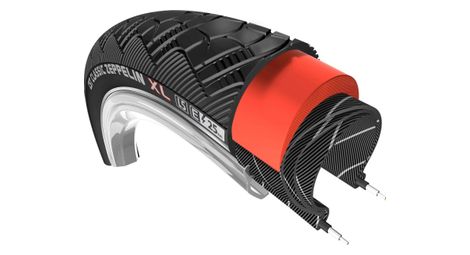 Cst zeppelin xl25 28 x 2.00 noir avec lignes réfléchissantes