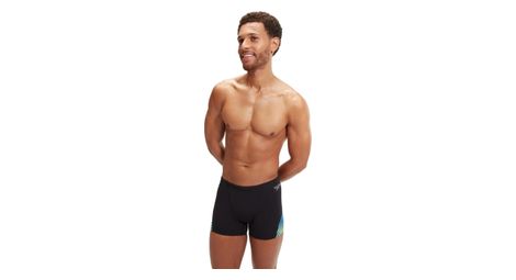 Speedo Allover Digital Badeanzug Schwarz / Blau