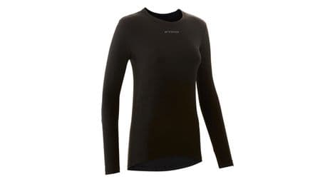 Triban 100 damen langarmtrikot schwarz