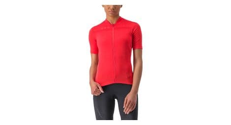 Damen kurzarmtrikot castelli anima 4 rot