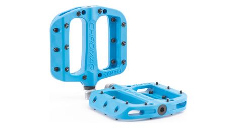 Paire de pédales plates chromag synth bleu