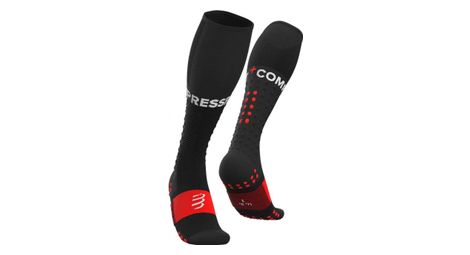 Socken compressport full socks run black