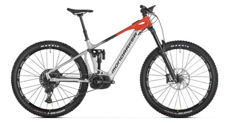 Mondraker crafty r mtb elettrica a sospensione completa sram gx/nx eagle 12s 750 wh 29'' silver red flame