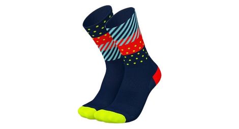 Calcetines incylence wildness navy inferno azul/naranja