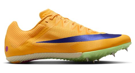 nike zoom rival sprint yellow purple unisex track amp field shoes
