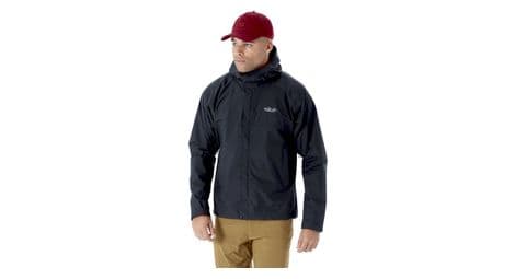 Veste imperméable rab downpour eco noir homme