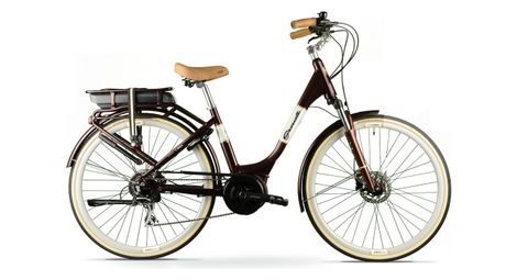 Bicicleta eléctrica urbana granville e-premium shimano acera 8v 300 wh 700 mm burdeos 2022