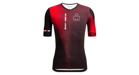 Maillot manches courtes santini x ironman ikaika noir/rouge