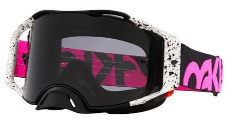 Masque oakley airbrake mx black splatter dark grey ref oo7046 e4
