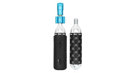 Gonfleur co2 peaty's holeshot mtb turquoise + 2 cartouches de co2 (25g)