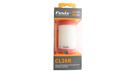 Lampe de camping fenix cl26r led verte  batterie li ion 2600mah incluse et port de charge usb