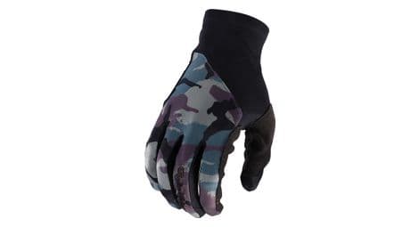 Guantes largos troy lee designs flowline verde camuflaje