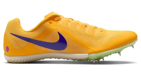 nike zoom rival multi yellow purple unisex track amp field shoes